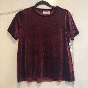 NWT. Girls red velvet T-shirt